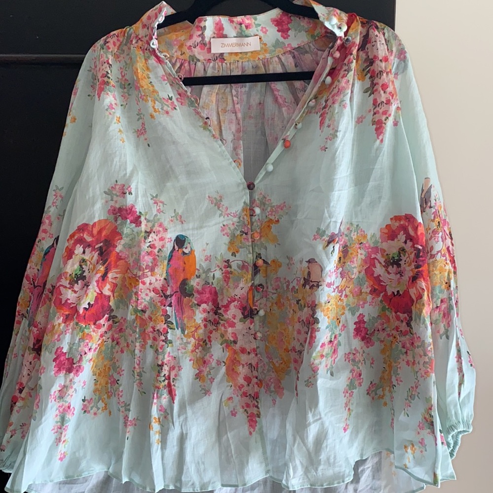 Zimmermann linen oversized blouse